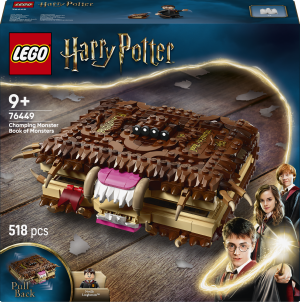 Zestaw klocków LEGO Harry Potter Potworna księga potworów z zębami 518 elementów (76449). Klocki