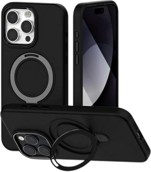 Etui plecki Beline Stand Silicone MagSafe do Apple iPhone 15 Black (8809887913401). Etui i pokrowce na telefony