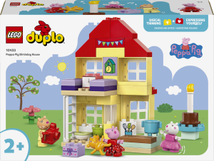 Zestaw klocków LEGO DUPLO Urodzinowy domek Peppy 59 elementów (10433). Klocki