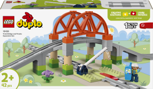 Zestaw klocków LEGO DUPLO Town Most i tory kolejowe-zestaw rozszerzający 42 elementy (10426). Klocki