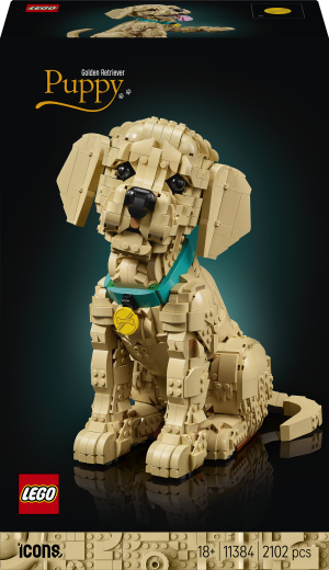 Zestaw klocków LEGO Icons Szczeniak golden retriever 2102 elementy (11384). Klocki