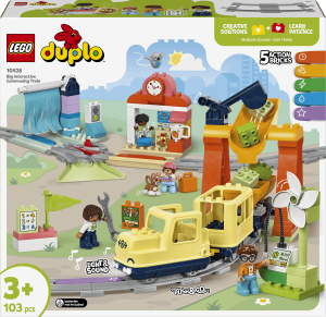 Zestaw klocków LEGO DUPLO Town Duży interaktywny pociąg miejski 103 elementy (10428). Klocki