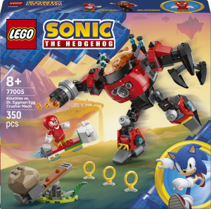 Zestaw klocków LEGO Sonic the Hedgehog Knuckles kontra Dr. Eggman w mechu Egg Crusher 350 elementów (77005). Klocki