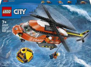 Zestaw klocków LEGO CITY Helikopter straży przybrzeżnej 551 elementów (60503). Klocki