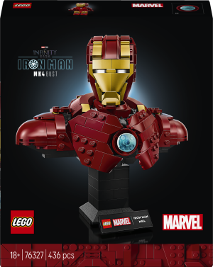 Zestaw klocków LEGO Marvel Popiersie Iron Mana MK4 436 elementów (76327). Klocki