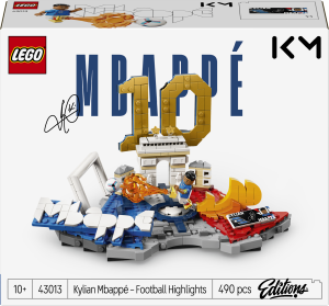 Zestaw klocków LEGO Editions Football Kylian Mbappe — piłkarskie momenty 490 elementów (43013). Klocki