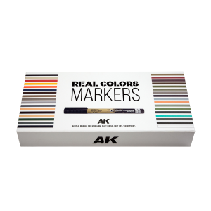 Zestaw markerów AK Interactive Real Colors RCM150 Special Box 34 szt (8435568339729). Akcesoria modelarskie