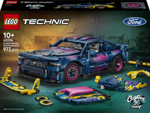 Zestaw klocków LEGO Technic Warsztat tuningowy: samochód Ford Mustang GT 973 elementy (42236). Klocki