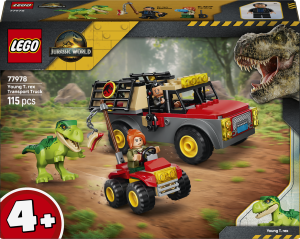 Zestaw klocków LEGO Jurassic World Ciężarówka do transportu młodego tyranozaura 115 elementów (77978). Klocki