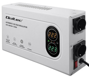 Stabilizator napięcia Qoltec automatyczny AVR 2000VA 1200W Compact (5901878504490). Stabilizator napięcia