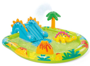 Nadmuchiwany basen z dinozaurami Intex 191 x 152 x 58 cm 143 l Colorful 57166 (6941057421810). Dmuchane trampoliny i place zabaw dla dzieci