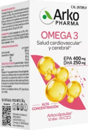 Suplement diety Arkopharma Omega 3 Fish Oil 100 kapsułek (8428148260032). Oleje rybne i kwasy omega