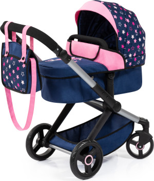 Wózek głęboki dla lalki Bayer XEO 70 cm Blue/Pink 17016AA (4003336170160). Akcesoria dla lalek