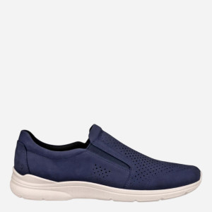Buty wsuwane męskie skórzane ECCO Irving Slip-On Perf 51164402038 41 Niebieskie (194891900034). Buty wsuwane slip-on męskie