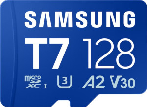 Karta pamięci Samsung T7 microSDXC 128GB UHS-I U3 V30 A2 (MB-MB128T/WW). Karty pamięci