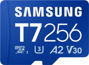 Karta pamięci Samsung T7 microSDXC 256GB UHS-I U3 V30 A2 (MB-MB256T/WW). Karty pamięci