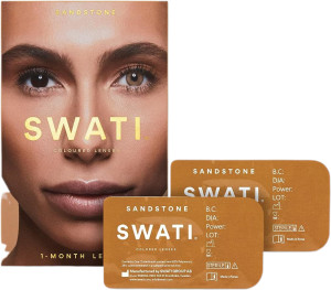 Kolorowe soczewki kontaktowe Swati Coloured Lenses Sandstone 1 Month 2 szt (7350100163154). Soczewki kontaktowe