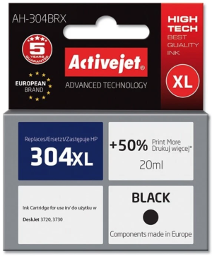 Tusz Activejet do HP 304XL N9K08AE Premium 20 ml Black (AH-304BRX). Tusze do drukarek