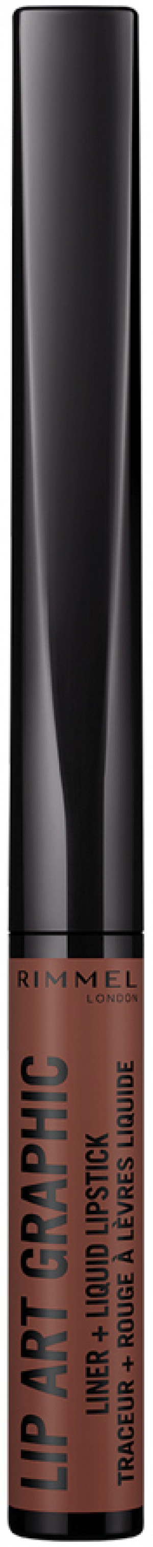 Pomadka w płynie Rimmel Lip Art Graphic 2-w-1 760 z konturówką 1.8 ml (3614227448766). Szminki i pomadki do ust