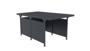 Wiata samochodowa Komplet z Blachami Bocznymi garaż Carport 549 x 287 x 238 cm