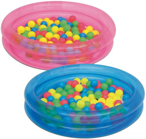 Basenik Brodzik Dmuchany Z Piłeczkami 50 Sztuk 91cm X 20cm Bestway