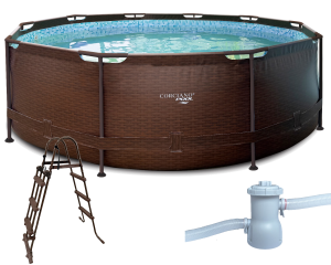 Basen Ogrodowy Corciano 360 x 100 cm Pompa drabinka