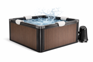 Jacuzzi ogrodowe panelowe całoroczne 6 osobowe Spa Kwadratowe 159 x 159 x 70 cm