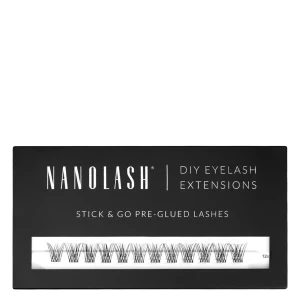 Nanolash - Stick & Go Pre-Glued Lashes – Wimpernbüschel mit Kleber – Classy Short – 1 Packung