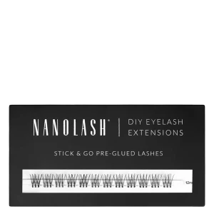 Nanolash - Stick & Go Pre-Glued Lashes - Wimpernbüschel mit Kleber - Innocent Short - 1 Packung