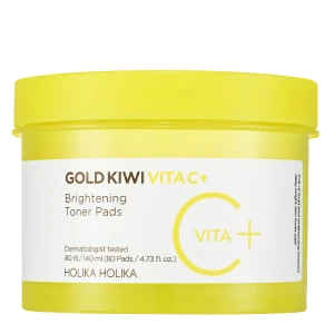 Holika Holika - Gold Kiwi Vita C Plus Brightening Toner Pad - Aufhellende Toner Pads - 80 Stück