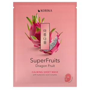 KORIKA - Superfruits Calming Sheet Mask Dragon Fruit – Beruhigende Tuchmaske fürs Gesicht – 1 Stk./25g