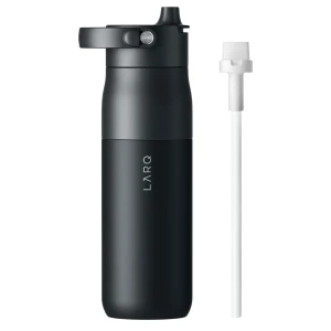 LARQ - Bottle Swig Top - Thermoflasche mit Strohhalm - Obsidian Black - 1L