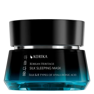 KORIKA - Korean Heritage Silk & 8 Types of Hyaluronic Acid Silk Sleeping Mask - Feuchtigkeitsspendende Nachtmaske für das Gesicht - 50 ml