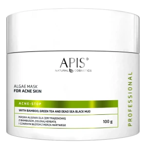 Apis - Acne-Stop - Algenmaske für akneanfällige Haut mit Bambus, grünem Tee und Schlamm aus dem Toten Meer - 100g
