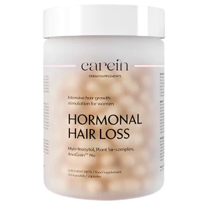 Carein - Hormoneller Haarausfall - Dermosupplement - Hormonell bedingter Haarausfall - 120 Kapseln