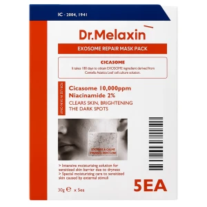 Dr.Melaxin - Exosome Repair Mask - Regenerierende Exosom-Gesichtsmaske für zu Akne neigende Haut - 5 x 30 g