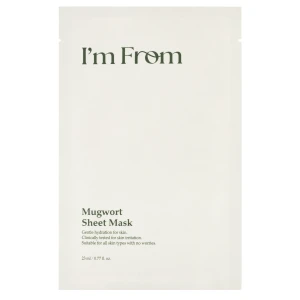 I'm From - Mugwort Sheet Mask - Lindernde Tuch-Maske mit Mugwort-Extrakt - 1pc/23ml