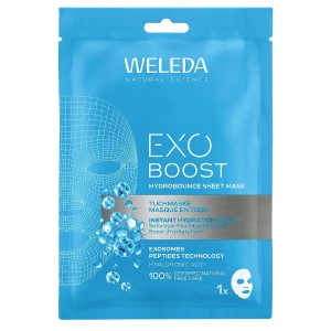 WELEDA - Exo Boost Hydrobounce Sheet Mask - Hydratační plátýnková maska s kyselinou hyaluronovou - 1 ks/20 ml