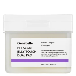 Genabelle - Melacare Jelly Touch Dual Pad - Rozjasňující a hydratační náplasti na obličej pro tonizaci - 60 ks