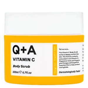 Q+A - Vitamin C Body Scrub - Rozjasňující tělový peeling s vitamínem C - 200 ml