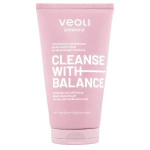 Veoli Botanica - CLEANSE WITH BALANCE - Čistící a exfoliační čistící gel na obličej pro mastnou a smíšenou pleť - 150 ml