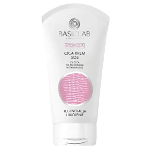 BasicLab - Dermocosmetics Atopicus CICA KREM SOS do Skóry Ultrawrażliwej , 1% CICA, 5% Pantenolu Witamina B12 - 75ml