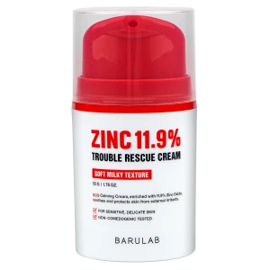Barulab - Zinc 11.9% Trouble Rescue Cream - Krem przeciw Niedoskonałościom - 50g