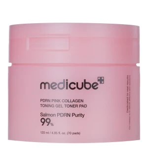 Medicube - PDRN Pink Collagen Tonning Gel Toner Pad - Tonizujące Płatki Żelowe z Kolagenem - 70szt