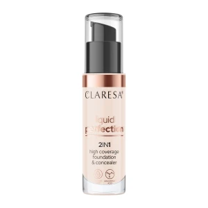 Claresa - Liquid Perfection 2in1 - Podkład i Korektor 2w1 - 101 Light - 34g
