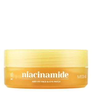 Missha - Airy Fit Niacinamide Brightening Face & Eye Patch - Rozjaśniające Płatki Hydrożelowe z Niacynamidem - 60szt