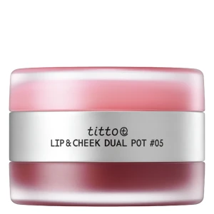 titto - Lip & Cheek Dual Pot - Duo do Ust i Policzków - #05 City Pink/Purple Never Die - 10g