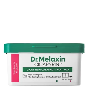 Dr.Melaxin - Cicapyrin Calming 4-Part Pad - Kojące Płatki do Twarzy z Kompleksem Chłodzącym - 80szt.