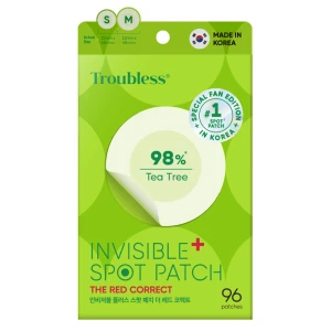 Troubless - Invisible Plus Spot Patch The Red Correct - Plasterki na Niedoskonałości Redukujące Zaczerwienienia - 96szt