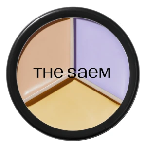 The Saem - Cover Perfection Triple Pot Concealer - Potrójny Korektor w Palecie - 04 Tone Up Beige - 13.5g